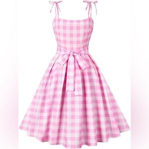 Barbie Pink Gingham Dress